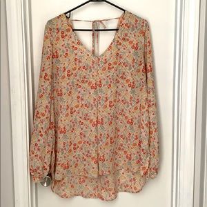 LC Lauren Conrad Floral Blouse